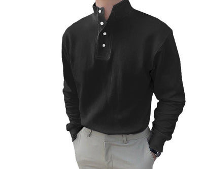 Camisa Clásica de Manga Larga para Hombre con Abertura Lateral - Image 8