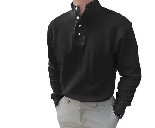 Camisa Clásica de Manga Larga para Hombre con Abertura Lateral - Image 8