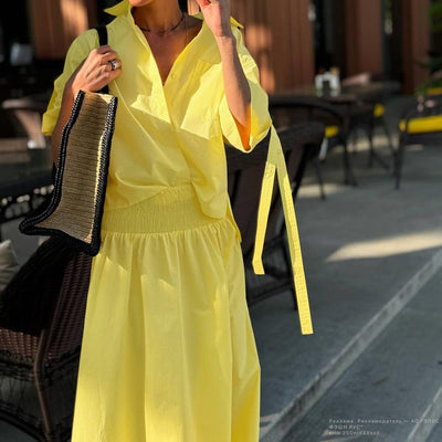 Conjunto Ejecutivo Amarillo: Blazer y Falda Dos Piezas - Image 10