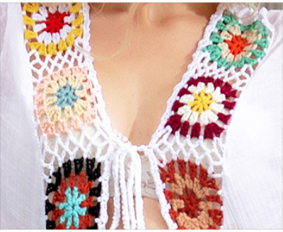 Cardigan Playero Retro con Protección Solar y Efecto Refrigerante - Image 9