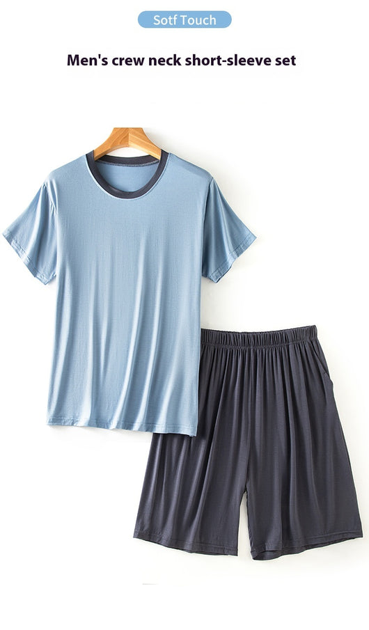 Traje Casual de Verano Modal para Hombre - Cuello Redondo Manga Corta - Image 14