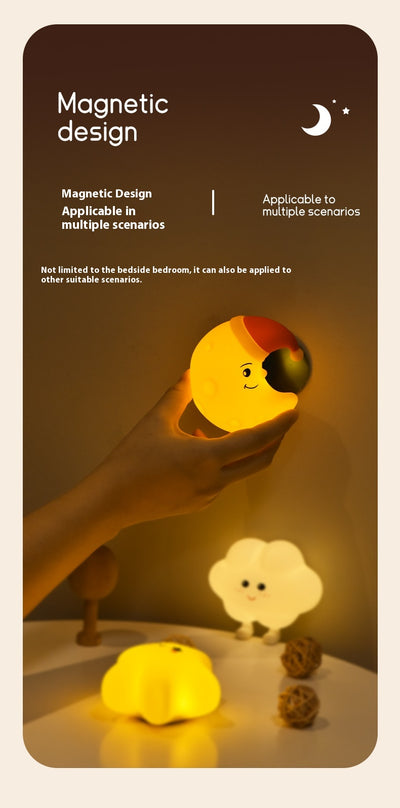 Lámpara LED Táctil Nube Moon XINGX - Luz Recargable con Imán para Mesita de Noche - Image 11