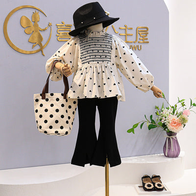 Conjunto Infantil Elegante: Blusa y Pantalón Acampanado para Niña - Image 11