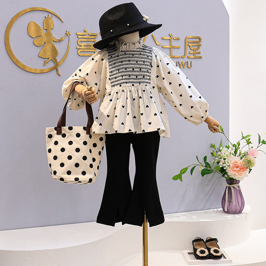 Conjunto Infantil Elegante: Blusa y Pantalón Acampanado para Niña - Image 11