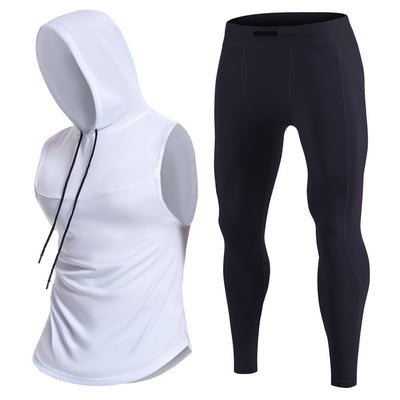 Conjunto Deportivo Hombre: Chaleco Transpirable + Pantalón Secado Rápido con Capucha - Image 9