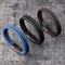 Pulsera de Cuero Multicapa con Aleación para Hombre - Diseño Negro Elegante