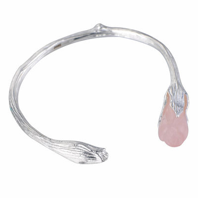 Pulsera de Plata 990 con Tulipán de Cristal Incrustado a Mano - Image 12