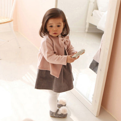 Abrigo Infantil Casual con Moño - Blusa de Algodón Cuello Redondo - Image 7