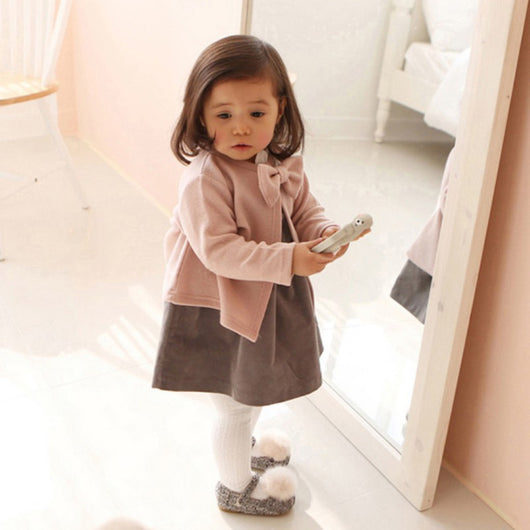 Abrigo Infantil Casual con Moño - Blusa de Algodón Cuello Redondo - Image 7