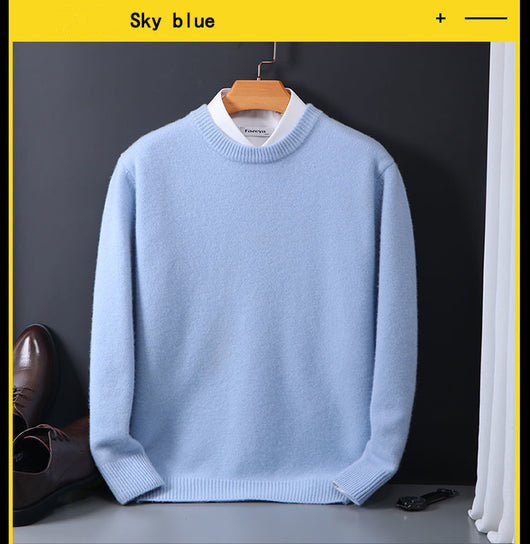 Suéter Holgado para Hombre Cuello Redondo Tejido Base Oversized - Image 14