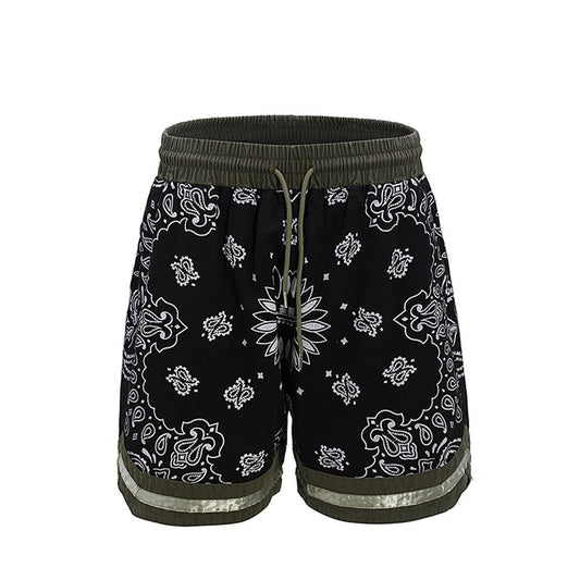 Shorts Casuales Patchwork Flor de Marañón para Hombre