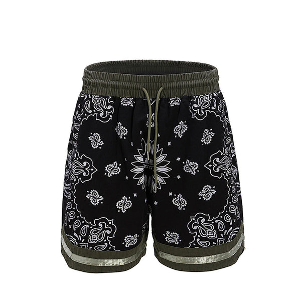 Shorts Casuales Patchwork Flor de Marañón para Hombre
