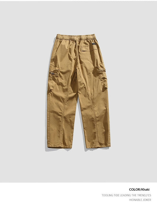Pantalones Sueltos Retro de Pierna Ancha para Hombre - Image 25