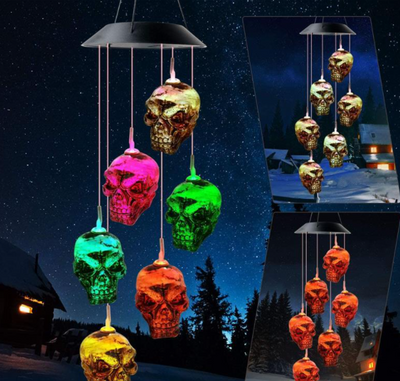 Linterna Decorativa Solar Calavera y Calabaza para Halloween - Luz LED Exterior - Image 9