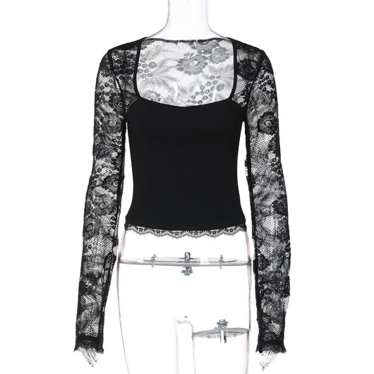 Blusa Manga Larga con Detalles de Encaje Calado - Image 15