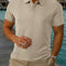 Polo Texturizado de Manga Corta para Hombre
