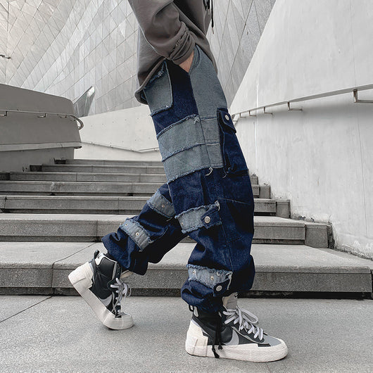 Pantalones de Moda Coreana con Costuras Trendy - Image 11
