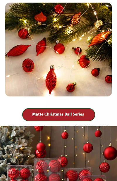 Bola de Navidad Roja Electrochapada - Adorno Colgante para Árbol - Image 32