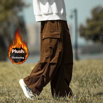 Pantalones de Pana Anchos Casuales para Otoño e Invierno - Image 11