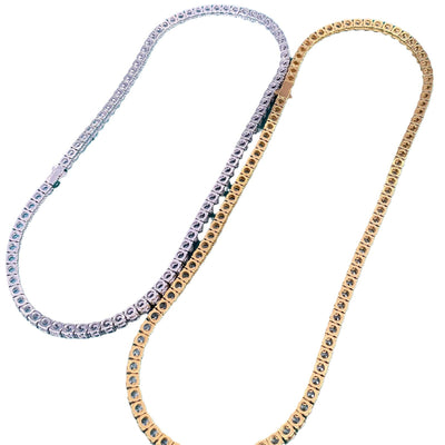 Cadena Hip-hop para Hombre con Diamantes en Fila Simple - Image 5
