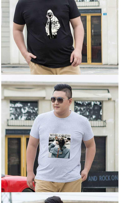 Playera Suelta Manga Corta Talla Grande para Hombre - Image 11