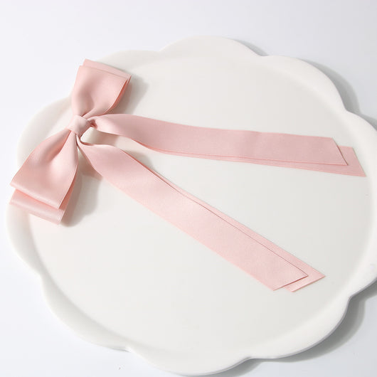 Pasador de Cabello con Moño de Resorte - Clip Grande con Cintas Decorativas - Image 9