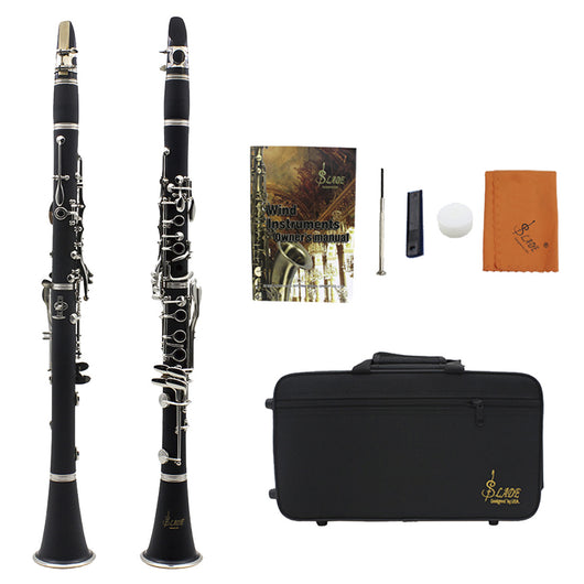Clarinete Barilitón de Níquel 17 Llaves - Instrumento de Iniciación Profesional
