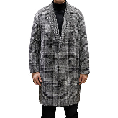 Abrigo Cuadros Slim Fit - Gabardina Larga Elegante - Image 9