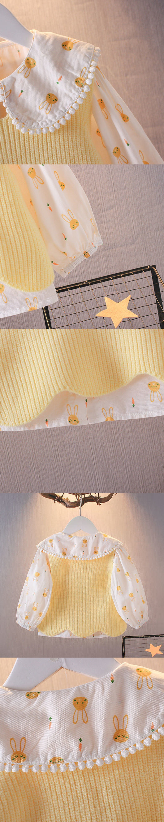 Conjunto de Primavera para Niña - Blusa y Chaleco Dos Piezas - Image 7
