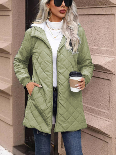 Abrigo Acolchado con Capucha para Mujer - Fleece Cálido - Image 2