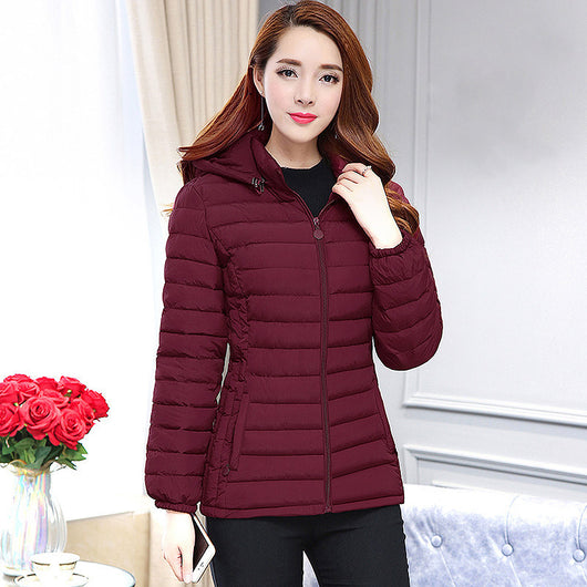 Chaqueta Acolchada de Plumas para Mujer Talla Grande Corte Slim - Image 5