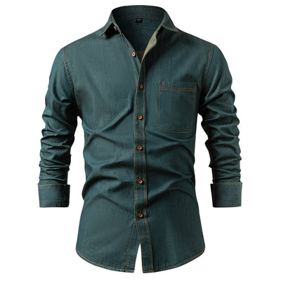Chaqueta Casual de Algodón Puro Resistente a Arrugas para Hombre - Image 24
