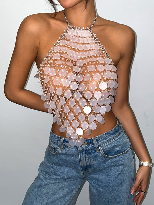 Top Brillante de Malla con Strass y Lentejuelas - Image 16
