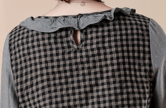 Blusa Artística Tallas Grandes en Algodón y Lino con Efecto Reductor - Image 14