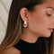 Aretes de Lujo Minimalista con Gota de Metal