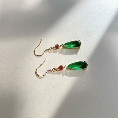 Aretes Clip Esmeralda en Aleación - Joyería Moderna - Image 9