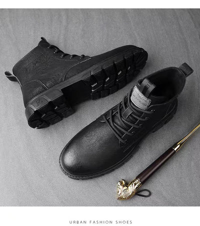 Botas Altas de Cuero Negro para Hombre - Image 9