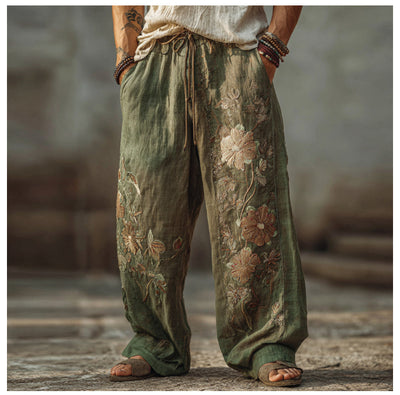 Pantalones Casuales Holgados con Estampado Digital para Hombre - Image 5