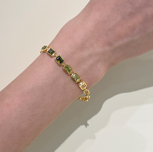 Pulsera Vintage con Gemas Degradadas para Mujer