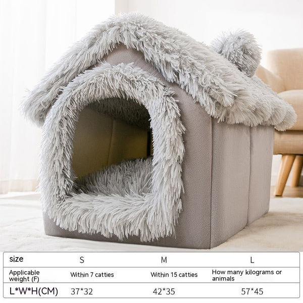 Cama Térmica para Gatos y Perros - Diseño Calabaza Cerrada Invierno