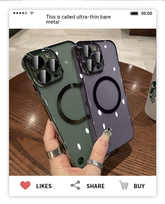 Funda Magnética Antipolvo para Teléfono - Carcasa Rígida sin Marco con Red Electrochapada - Image 7