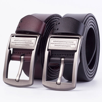 Cinturón de Cuero para Hombre con Hebilla de Pasador - Estilo Casual y Formal - Image 9