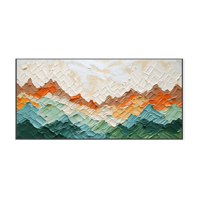 Cuadro Óleo Abstracto Montañas Ondulantes - Pintura Textured Hecha a Mano para Decoración del Hogar - Image 5