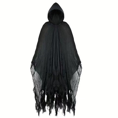 Capa de Bruja Halloween con Patrón de Calaveras - Disfraz de Muerte - Image 3