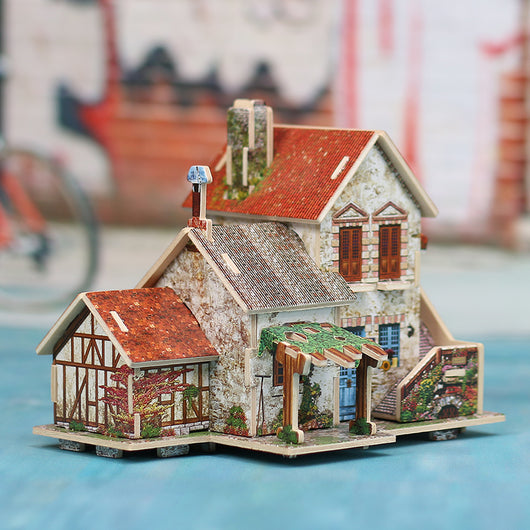 Puzzle 3D de Madera - Modelo de Casa para Armar - Image 7
