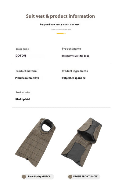 Abrigo Clásico Británico para Perros - Chaleco Térmico Impermeable - Image 9