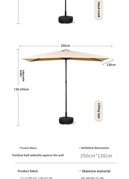 Sombrilla Rectangular Impermeable para Terraza y Patio - Protección Solar 4 Esquinas - Image 33