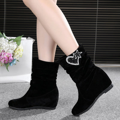 Botas Altas de Ante Nubuck con Cuña Interna y Suela Plana para Mujer - Image 6