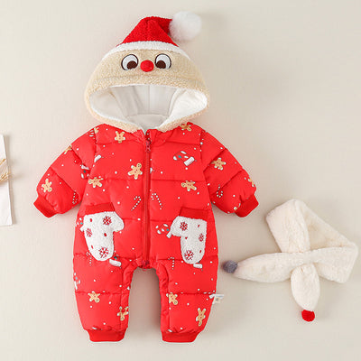 Conjunto de Abrigo Festivo para Bebé - Ropa Gruesa para Primeros 100 Días - Image 11