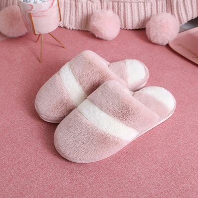 Pantuflas de Invierno de Algodón con Pelaje de Conejo - Calidez y Confort - Image 5